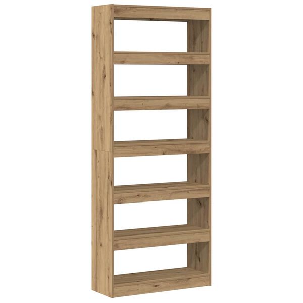 vidaXL Book Cabinet Artisan Oak 80 x 30 x 198 cm Engineered Wood
