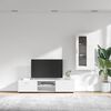 vidaXL TV Cabinet Set FLORIN High Gloss White Engineered Wood