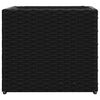 vidaXL Garden Planters 2 pcs Black 36x30x32 cm Poly Rattan