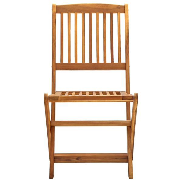 vidaXL Folding Outdoor Chairs 2 pcs Solid Acacia Wood