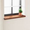 vidaXL Window Sill Brown Wood 60 x 35 x 4.5 cm PVC