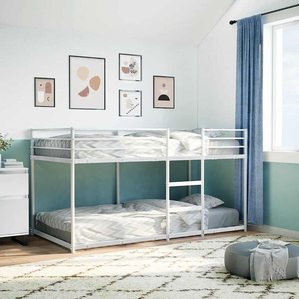 vidaXL Bunk Bed without Mattress White 75x190 cm Steel