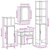 vidaXL Bathroom Furniture Set with Door 4 pcs Old wood Engineered wood