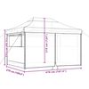 vidaXL Foldable Party Tent Pop-Up with 4 Sidewalls Taupe
