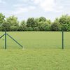 vidaXL Fence Post Green 25 x 0.8 m (19 x 19 mm mesh) Steel and PVC