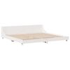 vidaXL Bed Frame without Mattress White 180x200 cm Super King Solid Wood Pine