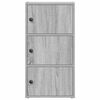 vidaXL Bookcase Grey Sonoma 40x24x77 cm Engineered Wood