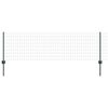 vidaXL Euro Fence with Post 25 x 0.6 m PVC-Coated Steel Green Mesh