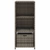 vidaXL Garden Storage Cabinet Grey 50x55x115 cm Poly Rattan