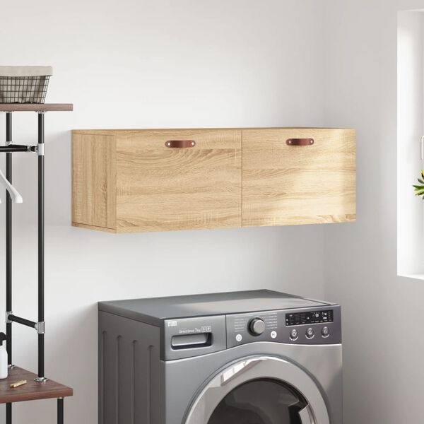 vidaXL Wall Cabinet Sonoma Oak 100x36.5x35 cm Engineered Wood