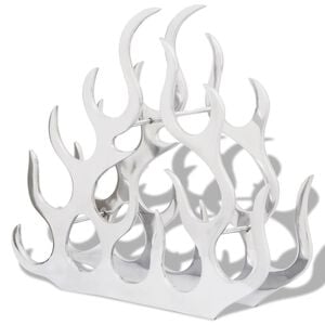 vidaXL Wine Stand for 11 Bottles Silver Aluminium