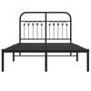 vidaXL Metal Bed Frame without Mattress with Headboard Black 120x200cm