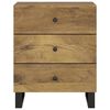 vidaXL Bedside Cabinet 50x33x62 cm Solid Wood Mango&Engineered Wood