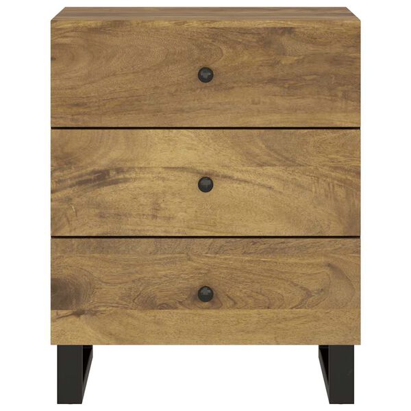 vidaXL Bedside Cabinet 50x33x62 cm Solid Wood Mango&Engineered Wood