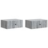 vidaXL Wall-Mounted Bedside Cabinet 2 pcs Grey Sonoma