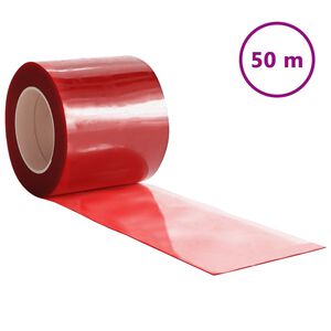 vidaXL Door Curtain Red 200 mmx1.6 mm 50 m PVC