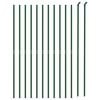vidaXL Wire Mesh Fence with Flange Green 2.2x25 m