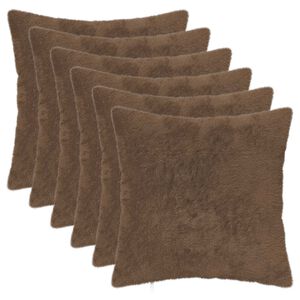vidaXL Cushion Cover 6 pcs HEERLEN Light Brown 30 x 30 cm