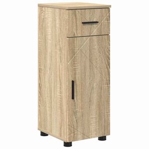 vidaXL Bathroom Cabinet with Drawer Sonoma Oak 30 x 35 x 80 cm