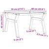 vidaXL Coffee Table Legs Y-Frame 70x60x43 cm Steel