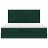 vidaXL Ottoman Bed with Mattresses Dark Green 160x200cm Velvet
