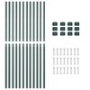 vidaXL Fence Post 12 pcs Green Powder-coated steel