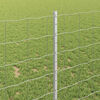 vidaXL Fence with Post Silver 1 x 25 m Steel