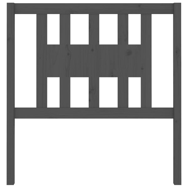 vidaXL Headboard Grey 96x4x100 cm Solid Wood Pine