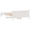 vidaXL Bed Frame without Mattress White 135x190 cm Double Solid Wood Pine