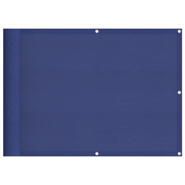 vidaXL Balcony Screen Blue 75x1000 cm 100% Polyester Oxford