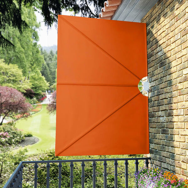 vidaXL Collapsible Terrace Side Awning Terracotta 240x160 cm