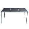 vidaXL Garden Table 150x90x74 cm Black Steel