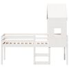 vidaXL High Sleeper Bed without Mattress White 80x200 cm Solid Wood Pine