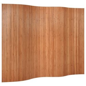 vidaXL Room Divider Brown Width 250 cm Height 165 cm Bamboo