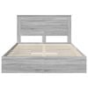 vidaXL Storage Bed Grey Sonoma 140 x 200 cm Engineered Wood