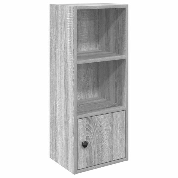 vidaXL Bookcase Grey Sonoma 31x24x77 cm Engineered Wood