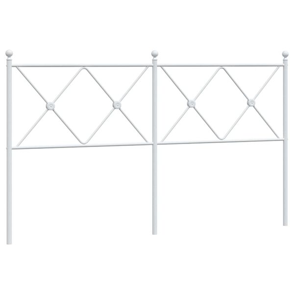 vidaXL Metal Replace Headboard White 160cm