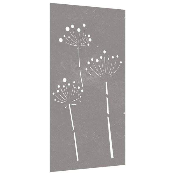 vidaXL Garden Wall Decoration 105x55 cm Corten Steel Flower Design