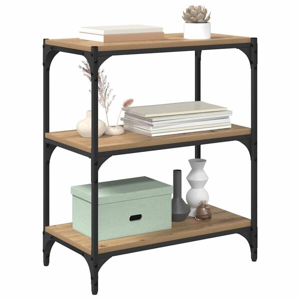 vidaXL Book Cabinet Artisan oak 60 x 33 x 70.5 cm Engineered wood