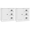 vidaXL Sideboards 2 pcs White Engineered Wood