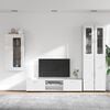 vidaXL TV Cabinet Set FLORIN High Gloss White Engineered Wood