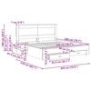 vidaXL Bed Frame with Drawer with Headboard Manual Engineered Wood