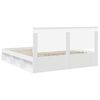 vidaXL Bed Frame with Headboard White 200 x 200 cm Solid Pine Wood