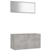 vidaXL 2 Piece Bathroom Furniture Set Concrete Grey Engineered Wood