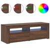 vidaXL TV Cabinet with LED Lights Brown Oak 120x35x40 cm