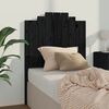 vidaXL Bed Headboard Black 81x4x110 cm Solid Wood Pine