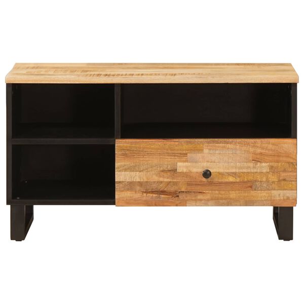 vidaXL TV Cabinet with Drawer Brown 80 x 33 x 46 cm Solid Mango Wood