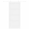 vidaXL Sliding Door ORKDAL White 93 x 211 cm Solid Pine Wood