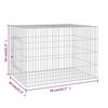 vidaXL Rabbit Cage 78x54x54 cm Galvanised Iron