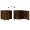vidaXL Bedside Cabinets 2 pcs Smoked Oak 40x40x50 cm Engineered Wood